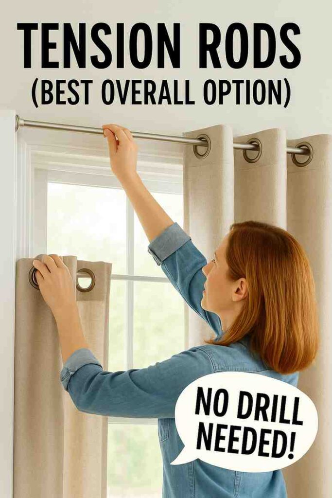 How to Hang Curtains Without Drilling